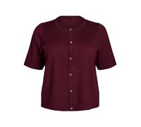 Zizzi Cardigan 'Carrie Heart' lie de vin, Taille 9XL-10XL