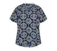 Zizzi Chemisier 'Caanni' bleu marine / blanc cassé, Taille 5XL-6XL
