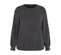 Zizzi Chemisier 'Cadiana' noir / argent, Taille 5XL-6XL