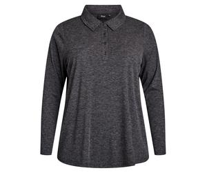 Zizzi Chemisier 'Cainna' gris foncé, Taille 5XL-6XL