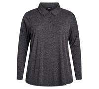 Zizzi Chemisier 'Cainna' gris foncé, Taille XXXL-4XL