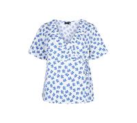 Zizzi Chemisier 'Lola' bleu / blanc, Taille 9XL-10XL