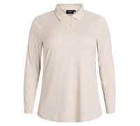 Zizzi Chemisier 'MAJELICA' beige, Taille 5XL-6XL