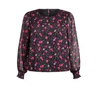 Zizzi Chemisier 'Paula' rose clair / noir, Taille XXXL-4XL