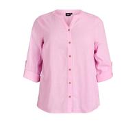 Zizzi Chemisier pour femme - Grandes tailles - Col en V - Manches 3/4 - Taille 42-60, Rose givré, 54-56 grande taille