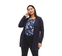 Zizzi Femmes Grandes Tailles Cardigan Mélange Viscose S - Vêtements Femme Grande Taille, Bleu nuit, 54-56 grande taille