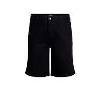 Zizzi Flash by Femme Grandes Tailles Denim Shorts Coupe Large Taille 42-60, Noir , 44 grande taille