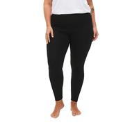 Zizzi Flash by Femmes Grandes Tailles Leggings Coton Lot de 2 Taille, Noir/noir, 50-52 grande taille