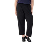 Zizzi Flash by Pantalon uni pour femme Coupe droite Taille 42-60, Noir , 62-64 grande taille