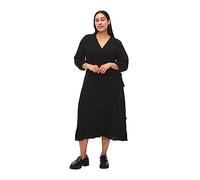 Zizzi Flash by Robe portefeuille à manches 3/4 pour femme, Noir , 48/50