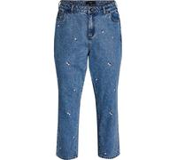 Zizzi Jean 'Mille' bleu denim / olive / rosé, Taille 42