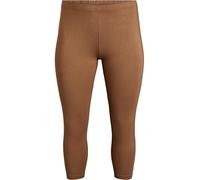 Zizzi Legging basique en viscose pour femme, grande taille 3/4, tailles 42-60, Coca Mocha, 62-64 grande taille