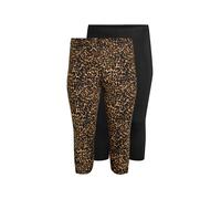 Zizzi Leggings beige clair / marron / noir, Taille XL-XXL