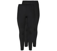 Zizzi Lot de 2 leggings pour femme, grandes tailles, taille basique, Noir/noir, 50-52 grande taille