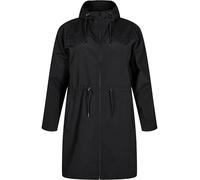Zizzi Parka pour femme - Grandes tailles - Capuche imperméable - Taille 42-60, Noir , 44-46 grande taille