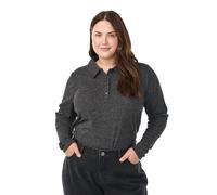 Zizzi Polo extensible pour femme Grandes tailles Tailles 42-60, Gris foncé mélangé, 50-52 grande taille
