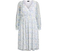 Zizzi Robe d’été 'Mkathy' ivoire / bleu ciel / jaune pastel, Taille 58-60