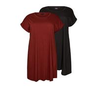 Zizzi Robe 'Mbrynn' rouge / noir, Taille 50-52