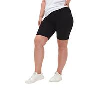 Zizzi Short de cyclisme uni en viscose pour femme - Grandes tailles, Noir , 58-60 grande taille