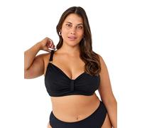 Zizzi Swim by Soutien-gorge bikini grandes tailles avec armatures drapé Taille 42-60, Noir , 50 grande taille