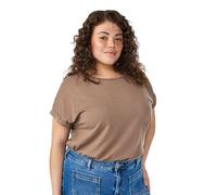 Zizzi T-shirt femme grandes tailles coton col rond taille gr, Pin Bark, 48-50 grande taille