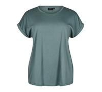 Zizzi T-shirt femme grandes tailles coton col rond taille gr, Baume Green, 50-52 grande taille
