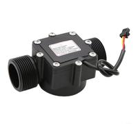 ZJ-DN32 Débitmètre d'eau Capteur Hall 1,25 Pouces Capteur de Débit pour Arrosage Agriculture Élevage DC 3,5-24V Plage de Mesure 2-120L/min Nylon Noir