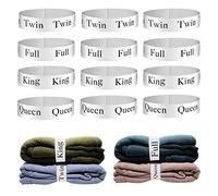ZJCAHXJ Bed Sheet Organizer Organisateur de draps, Lin, Blanc/Noir, 12PCS Mix Size