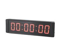 ZJchao 1.5in 6 Digit LED Minuterie de Course, Affichage Rouge avec Télécommande pour la Course D'événements Gym Compte à Rebours Compter Chronomètre 12 ou 24 Heures Système