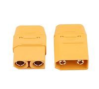 ZJchao 1 Paire de Connecteurs XT90 avec Fiches Banane Plaquées Or 4,5 Mm, Mâle et Femelle pour Le Chargement de la Batterie RC et la Distribution d'énergie