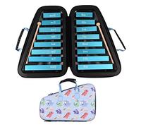 ZJchao 16 Touches Glockenspiel 16 Remarque Aluminium Xylophone Musical Instrument Set for Kids Music Education Development (Blue)