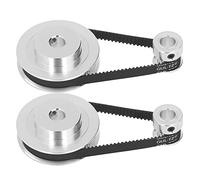 ZJchao 2 Ensembles Kit de Poulie de Moteur à Pas de Roues à Roues Synchrones avec Poulies de Synchronisation en Aluminium et Ceintures de 6 Mm de 6 Mm pour Imprimantes 3D (Alésage de 8 mm / 0,31