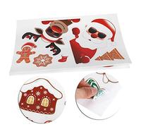 ZJchao 20 Autocollants Décoratifs de Noël, Autocollants Muraux Amovibles en PVC pour Porte Miroir de Réfrigérateur en Verre, avec Design DIY pour Décorations de Fête de Vacances
