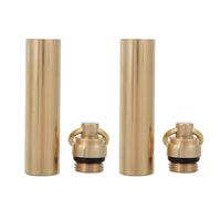 ZJchao 2pcs Survie Scellée Boîte en Laiton étanche à Pilule Pilule Mini-tube de Rangement avec Joint Joint Torique pour les Premiers Soins EDC Extérieurs (12 mm)