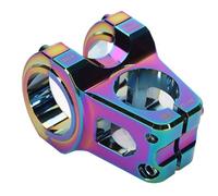 ZJchao 31,8 Mm Tige de Vélo de Montagne en Aluminium en Alliage de Guidon Court 35 Mm 0 Degrés avec Artisanat CNC pour la Mise à Niveau de Bricolage de Remplacement (Brillant; 3x2,6 mm)
