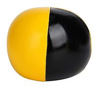 ZJchao 3pcs Jaune Noir PU Thud Juggling Balls Débutant Jongleuse avec des Enfants avec Un Sac de Filet pour Améliorer la Coordination des Mains des Yeux