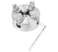 ZJchao 4 Mâchoires Lathe Chuck, Z011a Zinc Alloy Lathe Chuck Independent Reversible Jaw Turning Machine Accessory Wood Metal Accessoires pour Machine