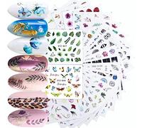 ZJchao 68 Feuilles D'Autocollants pour Ongles, Autocollants pour Nail Art, Motifs Uniques, Couleurs Vives, Maquillage Exquis et Tendance avec Différents Styles pour Femmes, Salon de