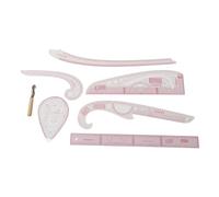 ZJchao 7pcs French Curve Règle Souverain Règle de Souverain de Souverain Règle de Fabrication de Motifs avec un Corps Transparent Scale Précise pour la Courtepointe D'artisanat de