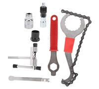ZJchao 7pcs Kit D'outils de Roue de Chaîne de Vélos Sprocket Remover Repose de Volant D'outil de Dépliage de la Manivelle Réacturation des Vélos (Levier de pneus Large)