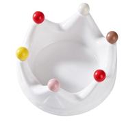 ZJchao à Fruits en Forme de Couronne avec Fourchettes, Plateau de Service en Plastique pour Amuse-gueules, Bonbons et hors-d'œuvre. Bol Décoratif avec Fourchettes à Boules C (WHITE)