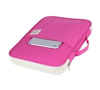 ZJchao A4 Document Sac Fichier Fichier de Dossiers Organisateur Broche à Fermeture éclair avec Pocket Pocket for Documents Notebooks Téléphone Mobile Business Travel (Rose rouge)