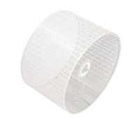 ZJchao Abat-jour Tambour, Revêtement de Peinture à Motif de Feuilles Gravées en Fer pour Lampe de Table, Lampadaire, Lustre, 25 Cm de Diamètre et 16 Cm de Hauteur E27 E14 Double Usage (WHITE)