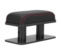 ZJchao Accoudoir de Voiture, Armoire de Voiture de Repos Accoudoir Universel ABS + PU PU Ajustement du Support de Support du Coude Gauche avec Accessoire pour le du Coude (A (bord rouge noir))