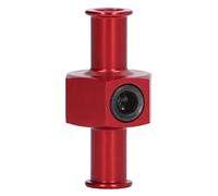 ZJchao Adaptateur d'adaptation de Manomètre de Pression de Carburant avec Port de Tuyau 3/8 et Filetage NPT 1/8 Pouces pour la du Système de Carburant du Véhicule (B (rouge))