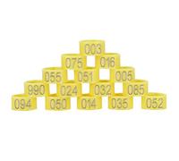 ZJchao Anneau d'oiseau, 100pcs Bouilles d'oiseaux Bandes de Pied 10 Mm 001-100 Pireons Numérotés Identifier Les Pigeons Clamp/Holder Identifier Les Bandes Pigeons Poultry Supply (Yellow)