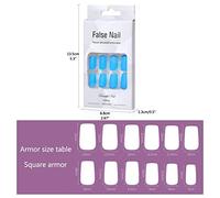 ZJchao Appuyez sur des Ongles Bâton sur les Clous Colle sur des Ongles de Faux Ongles Fluorescents Réutilisables sans Dégâts D'élimination 10 Tailles (2)