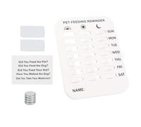 ZJchao Autocollant Magnétique de Rappel d'alimentation pour Chien - Tableau d'indication Quotidien pour Chiens - Système Coulissant à Code Couleur pour la Gestion des Horaires 'Alimentation (White)