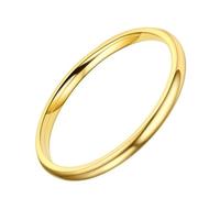 ZJchao Bague en Métal Poli de Style Simple à la Mode, Bague Unie pour Femme, Conçue à la Main, pour un Usage Quotidien, un Dîner, un Matériau en (Taille 10 (ID 19,8 mm/0,78 pouces C 62,1 mm/2,44)