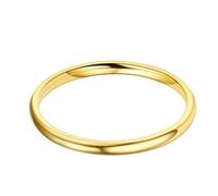 ZJchao Bague en Métal Poli de Style Simple à la Mode, Bague Unie pour Femme, Conçue à la Main, pour un Usage Quotidien, un Dîner, un Matériau en (Taille 11 (ID 20,6 mm / 0,81 pouces C 64,6 mm)